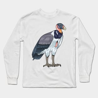 King vulture bird cartoon illustration Long Sleeve T-Shirt